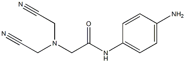 N-(4-aminophenyl)-2-[bis(cyanomethyl)amino]acetamide Struktur