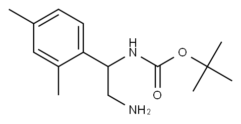 tert-butyl 2-amino-1-(2,4-dimethylphenyl)ethylcarbamate 结构式