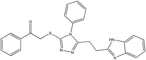 2-({5-[2-(1H-benzimidazol-2-yl)ethyl]-4-phenyl-4H-1,2,4-triazol-3-yl}sulfanyl)-1-phenylethanone Structure