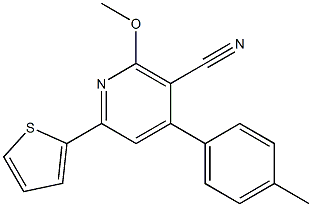 2-methoxy-4-(4-methylphenyl)-6-(2-thienyl)nicotinonitrile