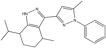 7-isopropyl-4-methyl-3-(5-methyl-1-phenyl-1H-pyrazol-3-yl)-4,5,6,7-tetrahydro-1H-indazole