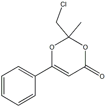 2-(chloromethyl)-2-methyl-6-phenyl-4H-1,3-dioxin-4-one Struktur