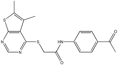 N-(4-acetylphenyl)-2-[(5,6-dimethylthieno[2,3-d]pyrimidin-4-yl)sulfanyl]acetamide