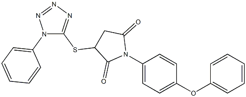 1-(4-phenoxyphenyl)-3-[(1-phenyl-1H-tetraazol-5-yl)sulfanyl]pyrrolidine-2,5-dione