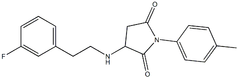 3-{[2-(3-fluorophenyl)ethyl]amino}-1-(4-methylphenyl)-2,5-pyrrolidinedione