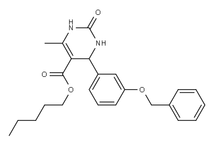 pentyl 4-[3-(benzyloxy)phenyl]-6-methyl-2-oxo-1,2,3,4-tetrahydro-5-pyrimidinecarboxylate 结构式