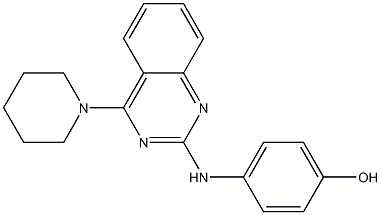 4-{[4-(1-piperidinyl)-2-quinazolinyl]amino}phenol