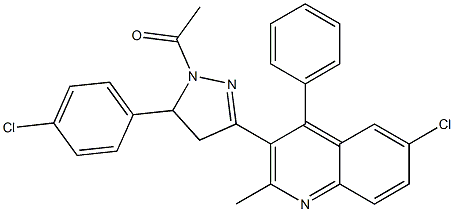 3-[1-acetyl-5-(4-chlorophenyl)-4,5-dihydro-1H-pyrazol-3-yl]-6-chloro-2-methyl-4-phenylquinoline