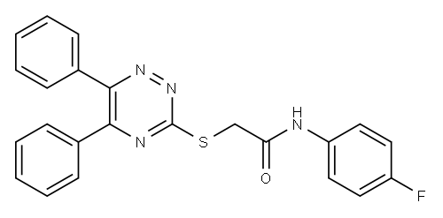 2-[(5,6-diphenyl-1,2,4-triazin-3-yl)sulfanyl]-N-(4-fluorophenyl)acetamide