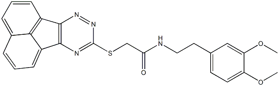 2-(acenaphtho[1,2-e][1,2,4]triazin-9-ylsulfanyl)-N-[2-(3,4-dimethoxyphenyl)ethyl]acetamide
