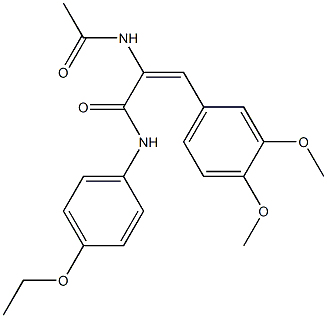(E)-2-(acetylamino)-3-(3,4-dimethoxyphenyl)-N-(4-ethoxyphenyl)-2-propenamide Struktur
