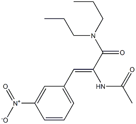(Z)-2-(acetylamino)-3-(3-nitrophenyl)-N,N-dipropyl-2-propenamide 结构式