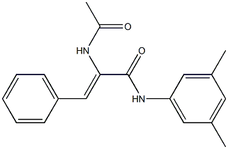 (Z)-2-(acetylamino)-N-(3,5-dimethylphenyl)-3-phenyl-2-propenamide Structure