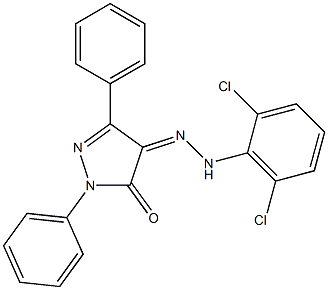 1,3-diphenyl-1H-pyrazole-4,5-dione 4-[N-(2,6-dichlorophenyl)hydrazone] Structure