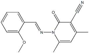 1-{[(E)-(2-methoxyphenyl)methylidene]amino}-4,6-dimethyl-2-oxo-1,2-dihydro-3-pyridinecarbonitrile
