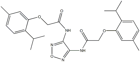 2-(2-isopropyl-5-methylphenoxy)-N-(4-{[2-(2-isopropyl-5-methylphenoxy)acetyl]amino}-1,2,5-oxadiazol-3-yl)acetamide