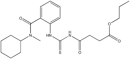 propyl 4-{[(2-{[cyclohexyl(methyl)amino]carbonyl}anilino)carbothioyl]amino}-4-oxobutanoate