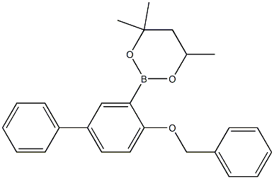 2-(4-Benzyloxybiphenyl-3-yl)-4,4,6-trimethyl-1,3,2-dioxaborinane Structure