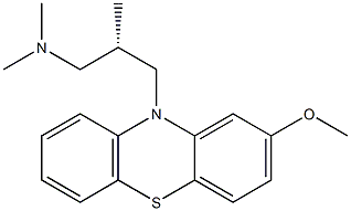 (-)-2-メトキシ-10-[(S)-3-(ジメチルアミノ)-2-メチルプロピル]-10H-フェノチアジン 化学構造式
