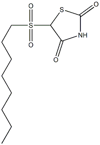 5-オクチルスルホニルチアゾリジン-2,4-ジオン 化学構造式