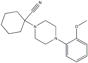 1-[4-(o-メトキシフェニル)-1-ピペラジニル]シクロヘキサンカルボニトリル 化学構造式