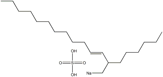 Sulfuric acid 2-hexyl-3-tetradecenyl=sodium ester salt