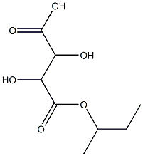 L-Tartaric acid hydrogen 1-sec-butyl ester 结构式