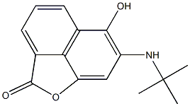 7-(tert-ブチルアミノ)-6-ヒドロキシ-2H-ナフト[1,8-bc]フラン-2-オン 化学構造式