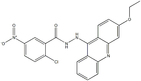 N'-(3-エトキシアクリジン-9-イル)-2-クロロ-5-ニトロベンズヒドラジド 化学構造式