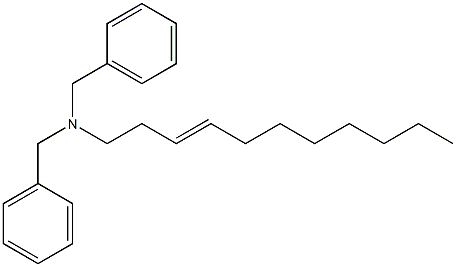 (3-ウンデセニル)ジベンジルアミン 化学構造式