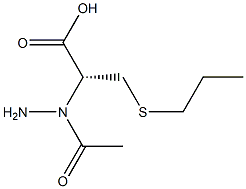 (R)-2-[(2-アミノ-1-オキソエチル)アミノ]-3-(プロピルチオ)プロパン酸 化学構造式