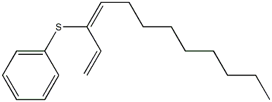 (3E)-3-(フェニルチオ)-1,3-ドデカジエン 化学構造式