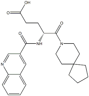 (R)-4-(3-Quinolinylcarbonylamino)-5-oxo-5-(8-azaspiro[4.5]decan-8-yl)valeric acid