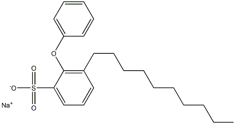 3-デシル-2-フェノキシベンゼンスルホン酸ナトリウム 化学構造式