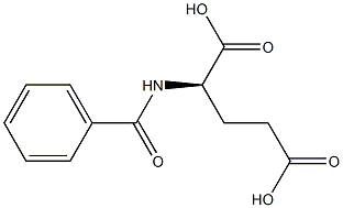 (R)-2-(ベンゾイルアミノ)グルタル酸 化学構造式