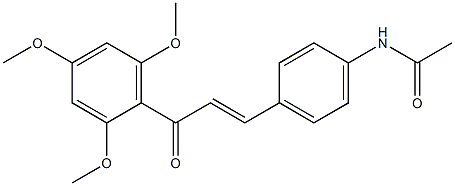 4-アセチルアミノ-2',4',6'-トリメトキシ-trans-カルコン 化学構造式