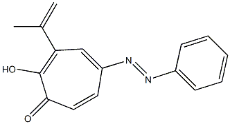 5-(Phenylazo)-2-hydroxy-3-(1-methylethenyl)-2,4,6-cycloheptatrien-1-one
