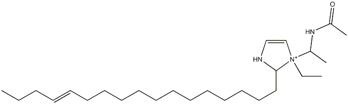 1-[1-(アセチルアミノ)エチル]-1-エチル-2-(13-ヘプタデセニル)-4-イミダゾリン-1-イウム 化学構造式