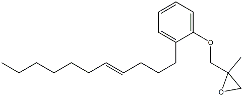 2-(4-ウンデセニル)フェニル2-メチルグリシジルエーテル 化学構造式