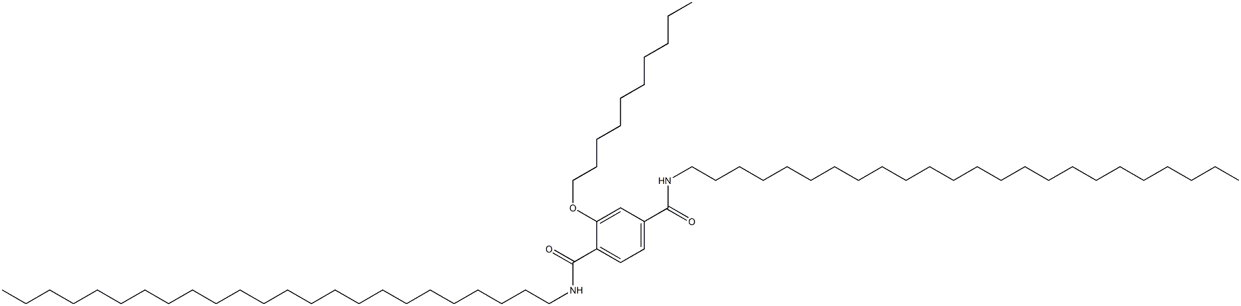 2-(デシルオキシ)-N,N'-ジテトラコシルテレフタルアミド 化学構造式