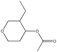 4-アセチルオキシ-3-エチルテトラヒドロ-2H-ピラン 化学構造式