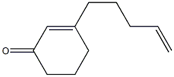 3-(4-ペンテニル)-2-シクロヘキセン-1-オン 化学構造式