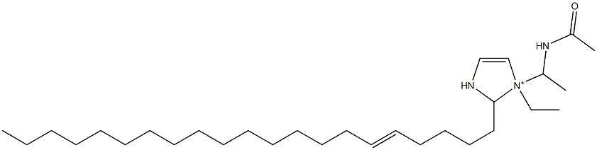1-[1-(アセチルアミノ)エチル]-1-エチル-2-(5-ヘニコセニル)-4-イミダゾリン-1-イウム 化学構造式