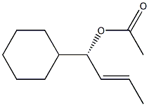 (-)-Acetic acid (S)-1-cyclohexyl-2-butenyl ester Structure