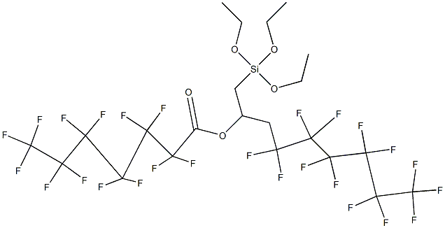 Tridecafluoroheptanoic acid [1-[[triethoxysilyl]methyl]-3,3,4,4,5,5,6,6,7,7,8,8,8-tridecafluorooctyl] ester