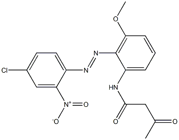 2-アセチル-2'-(4-クロロ-2-ニトロフェニルアゾ)-3'-メトキシアセトアニリド 化学構造式