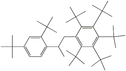 1-(ペンタ-tert-ブチルフェニル)-2-(2,4-ジ-tert-ブチルフェニル)プロパン 化学構造式