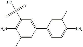 4,4'-ジアミノ-3,3'-ジメチルビフェニル-5-スルホン酸 化学構造式