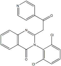 3-(2,6-Dichlorophenyl)-2-(4-pyridinylcarbonylmethyl)quinazolin-4(3H)-one
