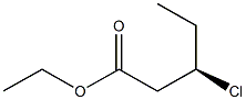[R,(-)]-3-クロロ吉草酸エチル 化学構造式